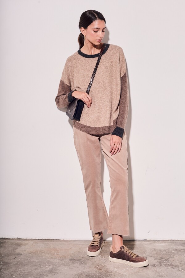 Sweater Color Block Cafe