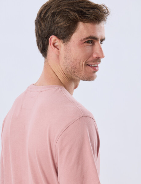 REMERA ESTAMPADA DE ALGODÓN Rosa