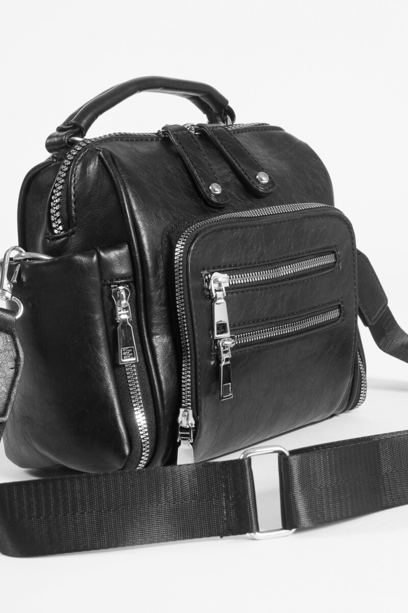 Mochila bandolera con bolsillo negro