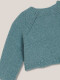 Chaqueta De Punto Bobo Cinturilla Turquesa