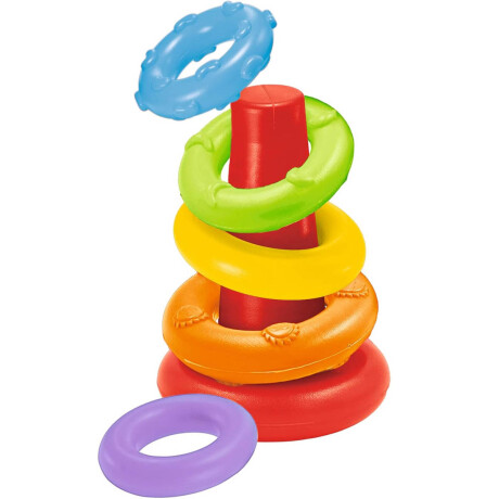 Juego Infantil 3 En 1 Encastre Apilable ABC Números - El Rey Multicolor