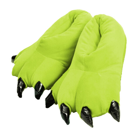 Pantuflas Diseño Garras Talles Para Niños y Adultos Verde