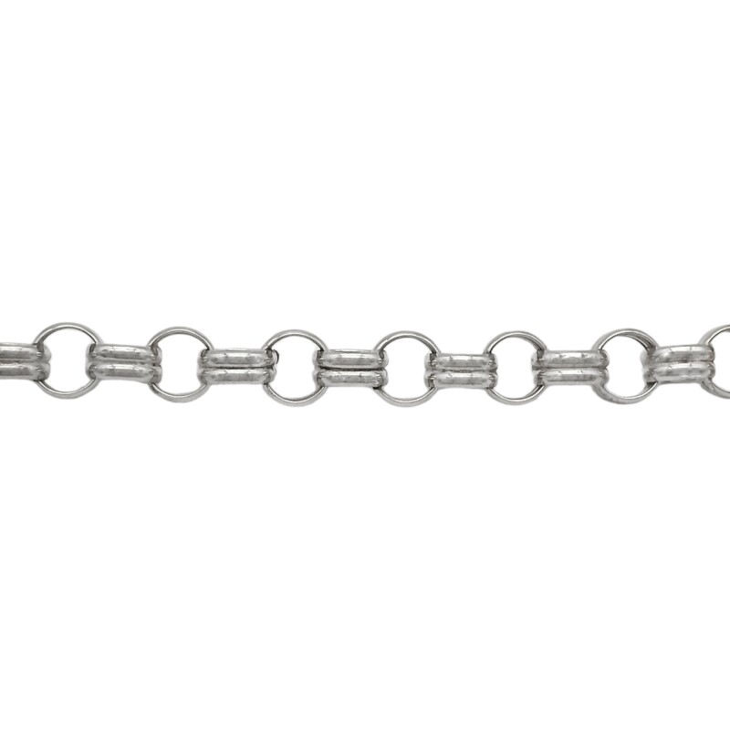 Pulsera Rolo eslabón doble-Plata 925-Sin piedra-PU3058 sinpiedra