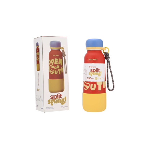 Botella Térmica Infantil Split Spring 550Ml. Rojo