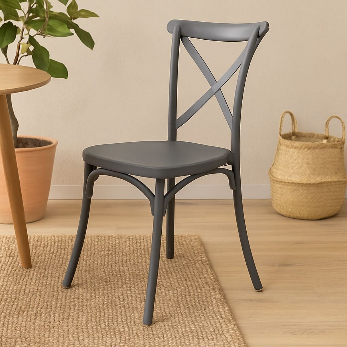 Silla Estilo Nórdico Katrina Para Comedor o Jardín - Gris 
