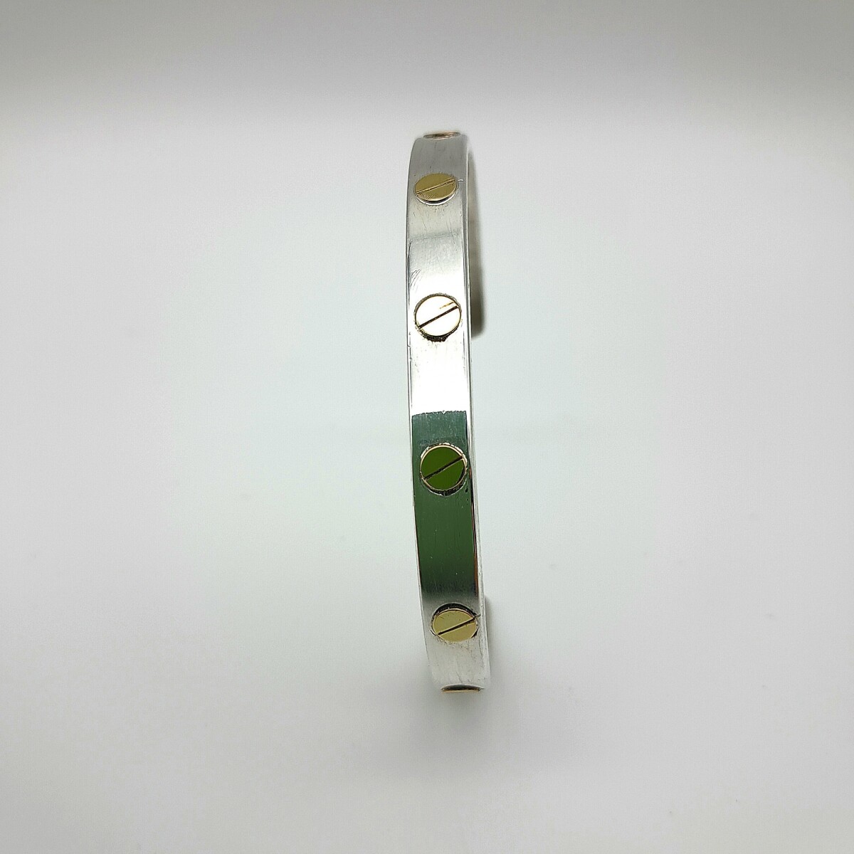 Esclava de plata 925 y double en oro 18 ktes. 