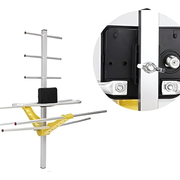 Antena Digital Exterior Soporta Full Hdtv 1080p Tv Canales Color Blanco