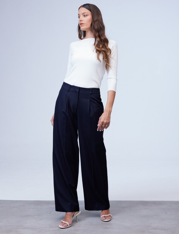 Pantalon Denim Wide Leg MARINO