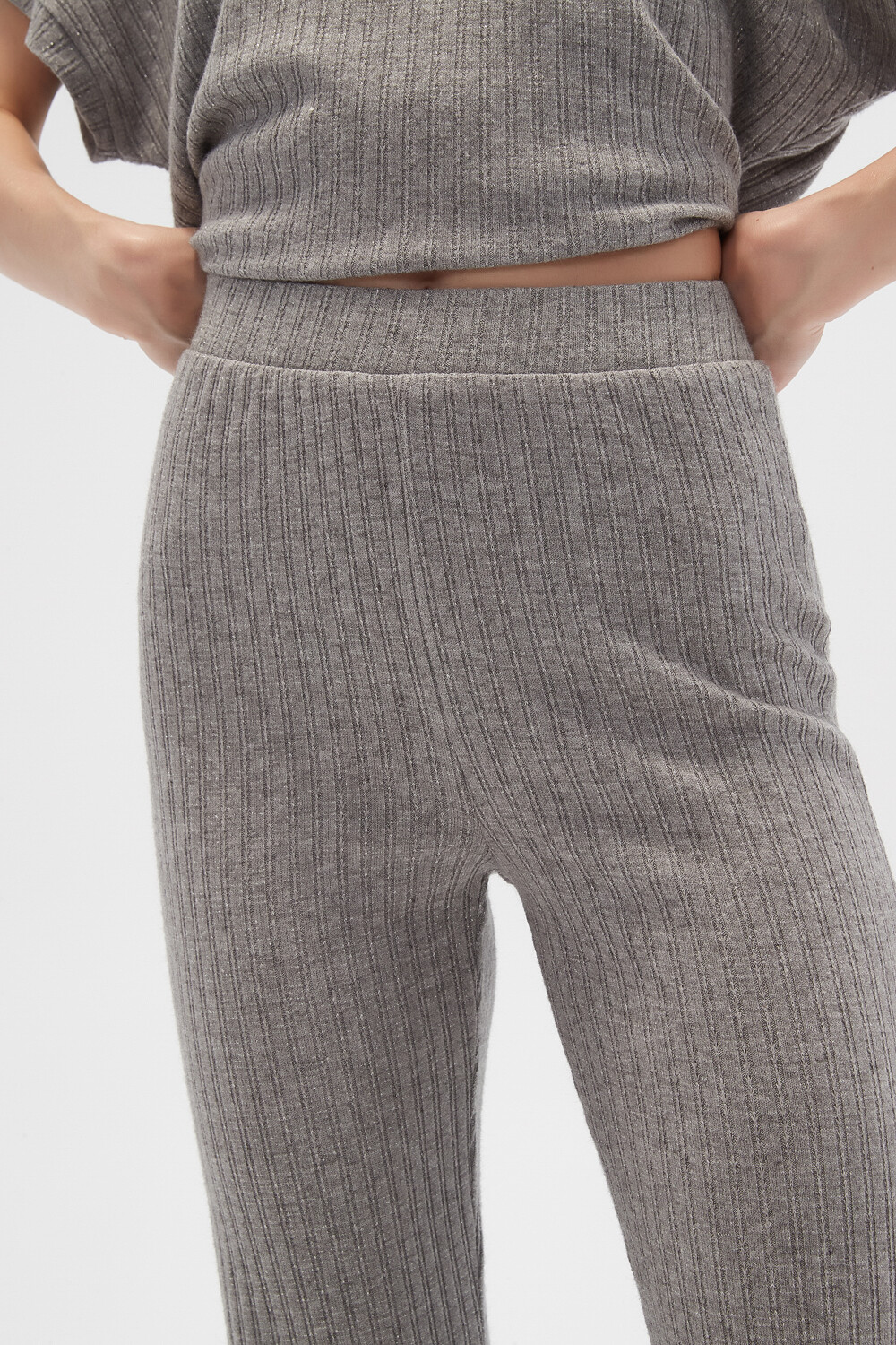 Pantalon Rana Gris Melange Medio