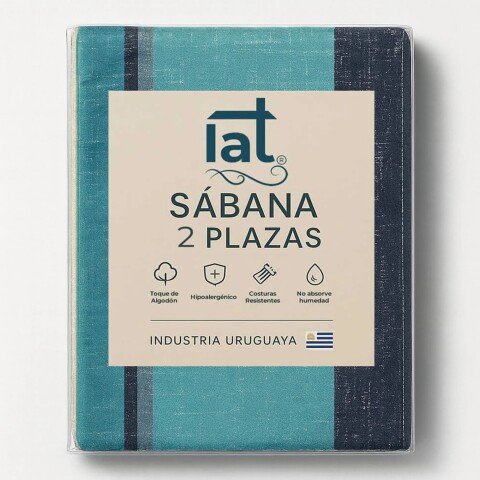 Juego De Sabanas 2 Plazas Toque Algodón Sommier Franjas - Rectángulo Juego De Sabanas 2 Plazas Toque Algodón Sommier Franjas - Rectángulo