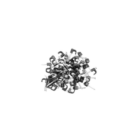 Pote 80 grampas "PY" redondas negras Ø 10mm TS5084