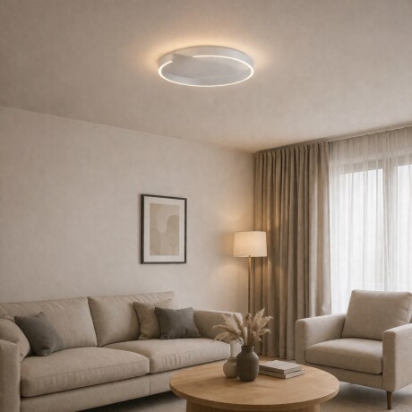 Plafón LED, Diseño anillo cortado, Dimerizable 30W 40CM PLATA