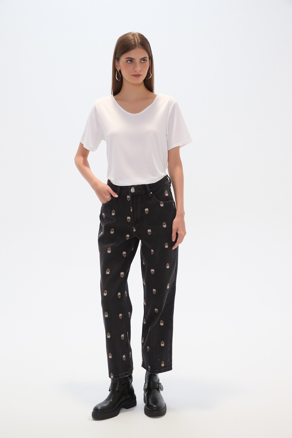 Pantalon Pipeta Gris Oscuro