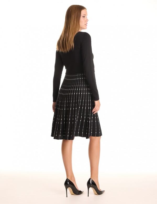 Vestido Tejido NEGRO/BLANCO