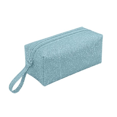 Cartuchera glitter celeste