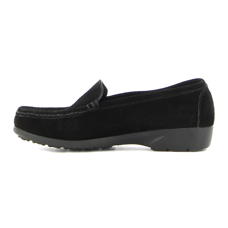 Mocasín Country de Mujer Gamuza 24hs Ibiza Negro