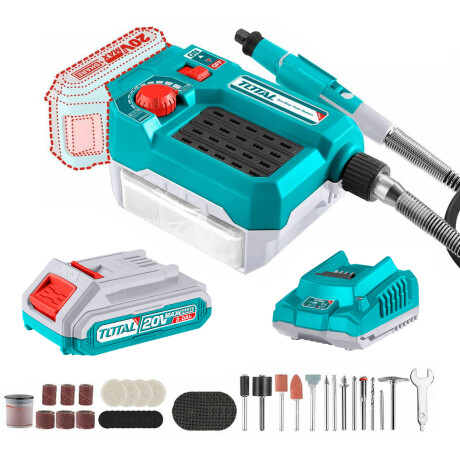 Mini Torno Inalámbrico 20v - Batería, Cargador Y Accesorios Mini Torno Inalámbrico 20v - Batería, Cargador Y Accesorios