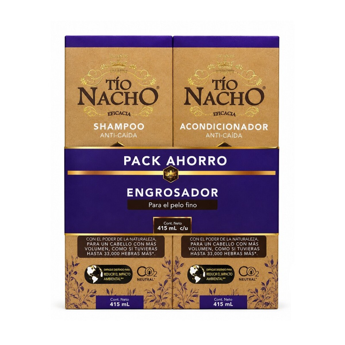 PACK TIO NACHO ENGROSADOR SHAMPOO + ACONDICIONADOR 
