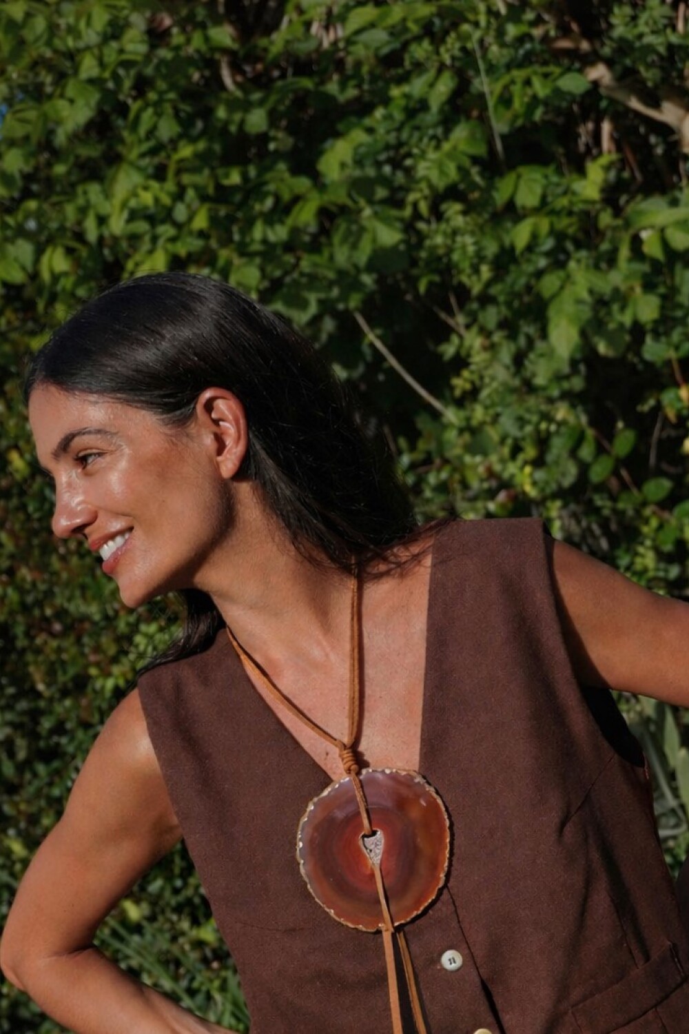 Simple Ágata Necklaces Terracota