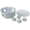 CAJA EXT. PLAST. DE CONEXIÓN CON TAPA Y CONECTORES. GRIS KALOP CAJA EXT. PLAST. DE CONEXIÓN CON TAPA Y CONECTORES. GRIS KALOP