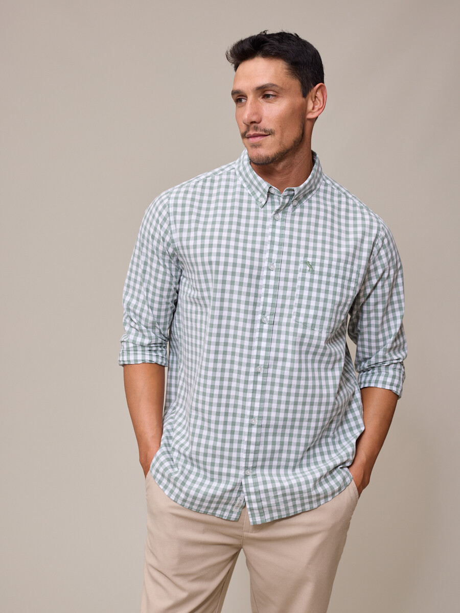 CAMISA M/C ROVIGO POLANCO - Verde Cuadros 
