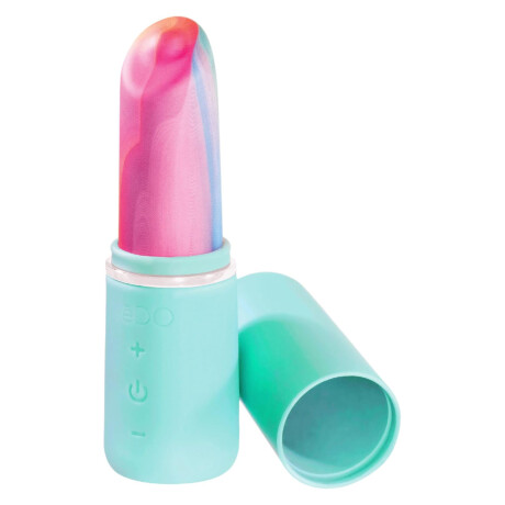 Bala Vibradora Lipstick Vedo Retro Recargable Turquesa