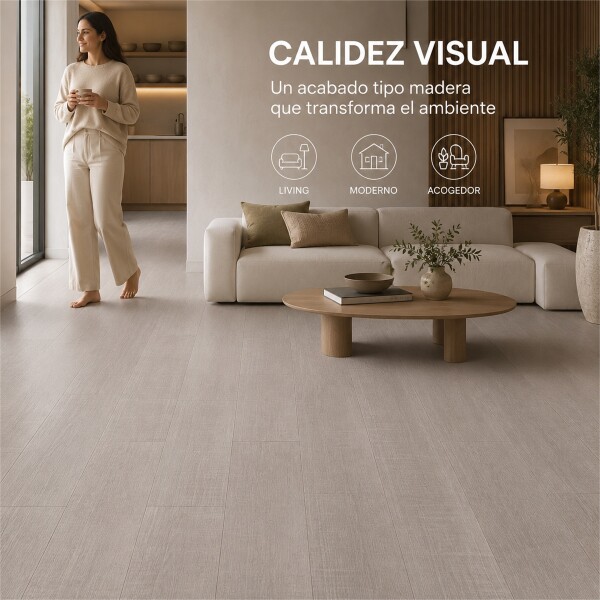 Piso Vinilico Autoadhesivo Piso Flotante Simil Madera x 20m2 Gris 1