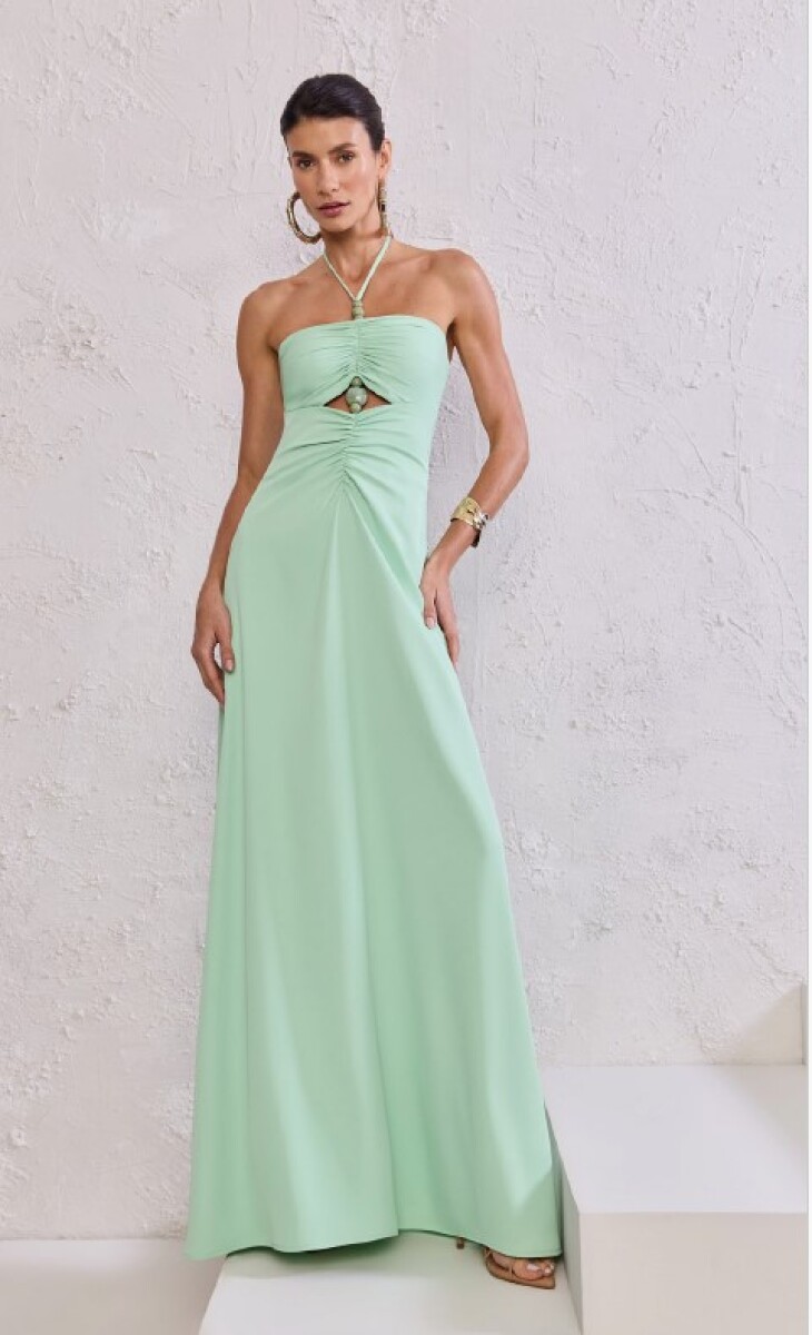 Vestido largo Ginevra - Verde Agua 