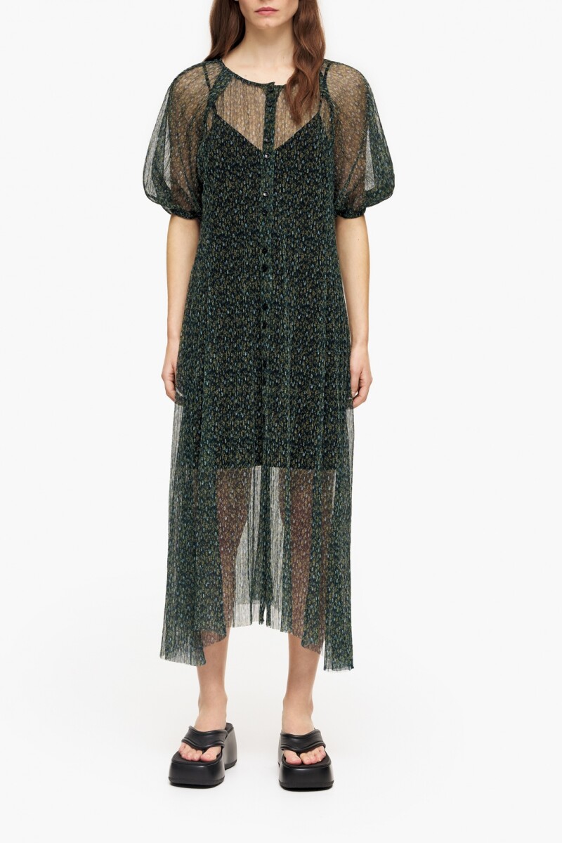 Vestido midi Verde