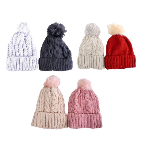 GORRO LANA C/POMPON TEJIDO TRENZA FORRADO PIEL GORRO LANA C/POMPON TEJIDO TRENZA FORRADO PIEL