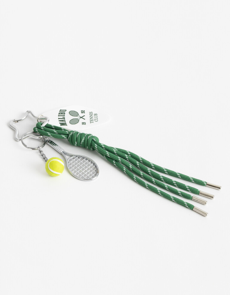 Llavero Cordón Llavero Y Bag Charm De Tennis - Verde Medio