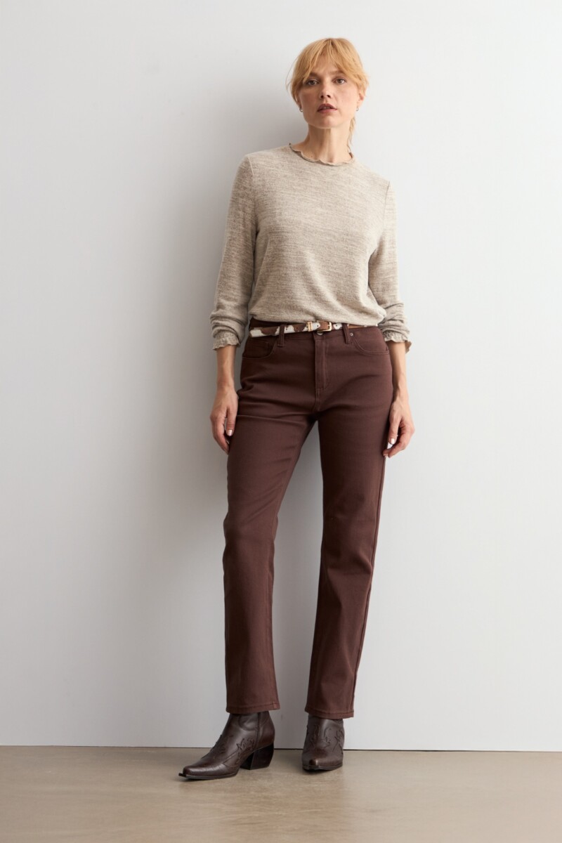 Pantalón recto Amy chocolate