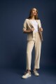 Blazer manga 3/4 beige