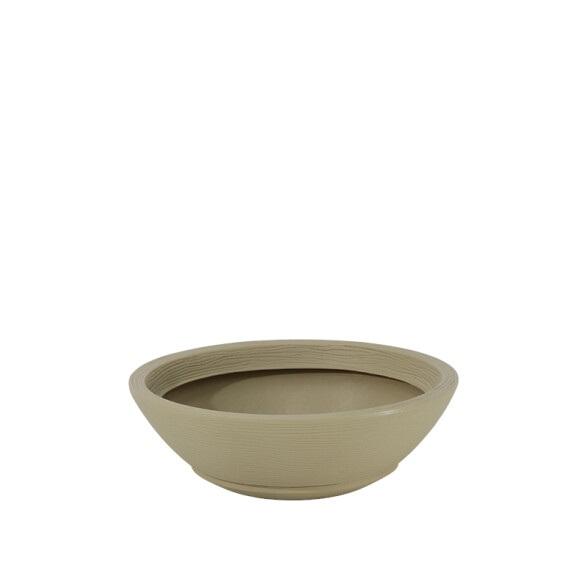 Maceta "INDI" Ø40 x 13cm. beige con plato TD0322