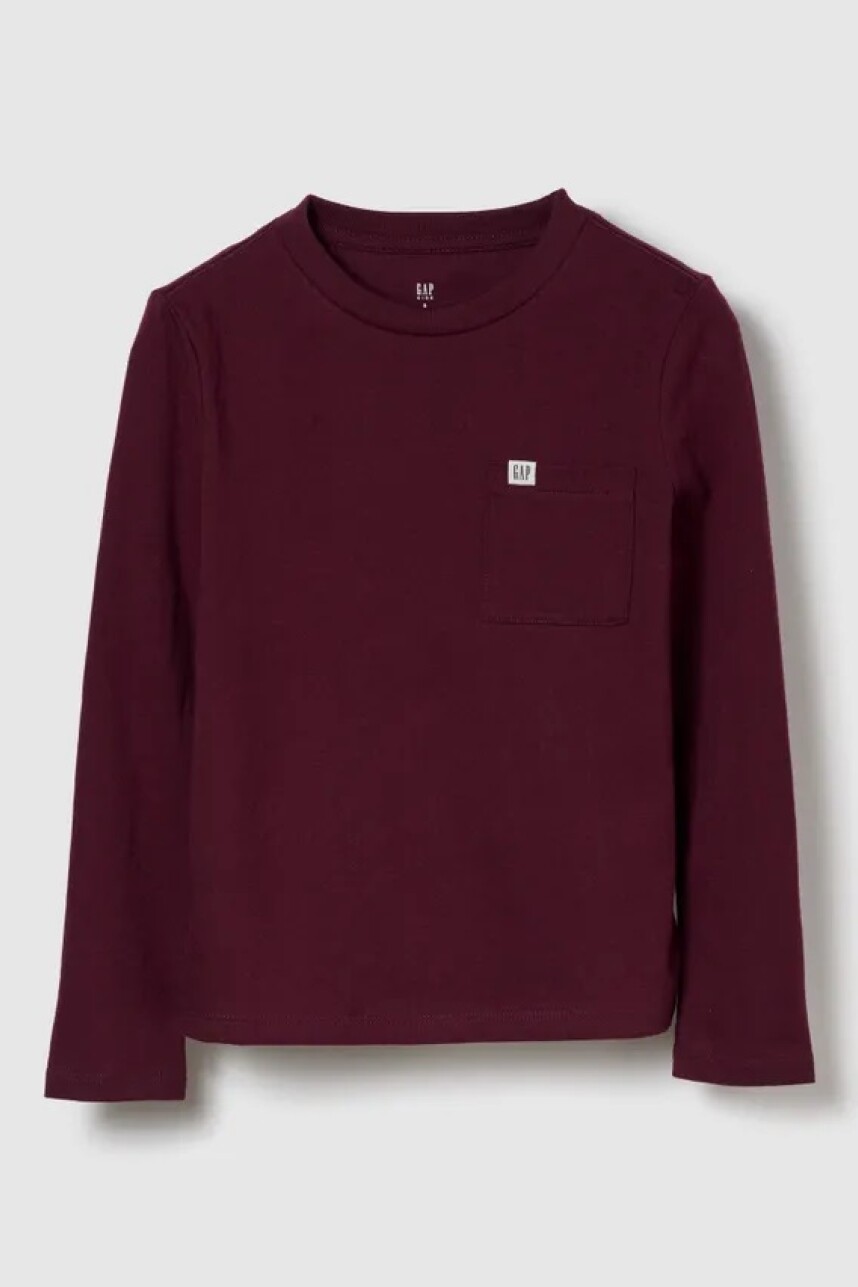 Remera Con Bolsillo Logo Gap Niño Red Delicious 2