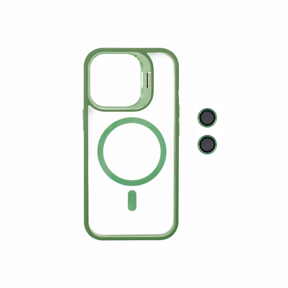 Protector para iPhone 13/14 con protector cámara verde 