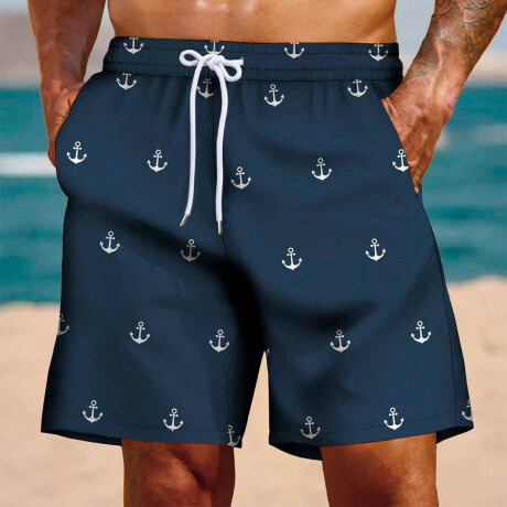 Set X2 Short Bermuda Playa Overzise Estampado Verano Verde Azul