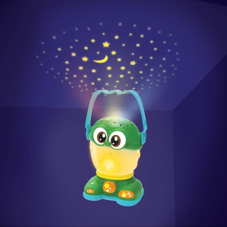 Linterna Proyector Infantil Cielo Estrellado c/Música Winfun Verde