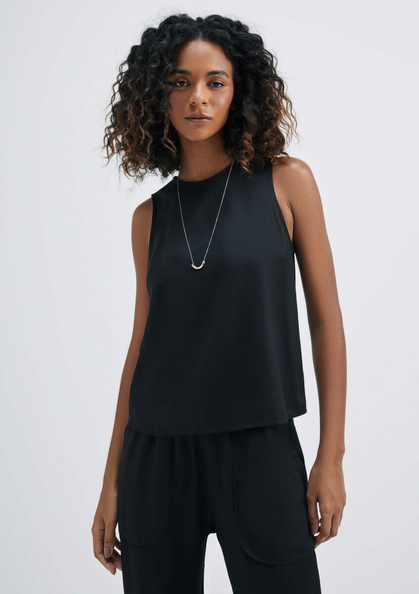 BLUSA SM FEM - NEGRO 