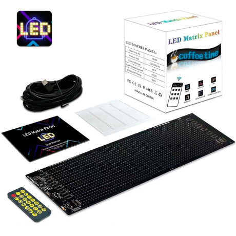 FAROL - PANEL LED PROGRAMABLE 37X9CM AUTO CAMION NEGOCIO - FAROL - PANEL LED PROGRAMABLE 37X9CM AUTO CAMION NEGOCIO -