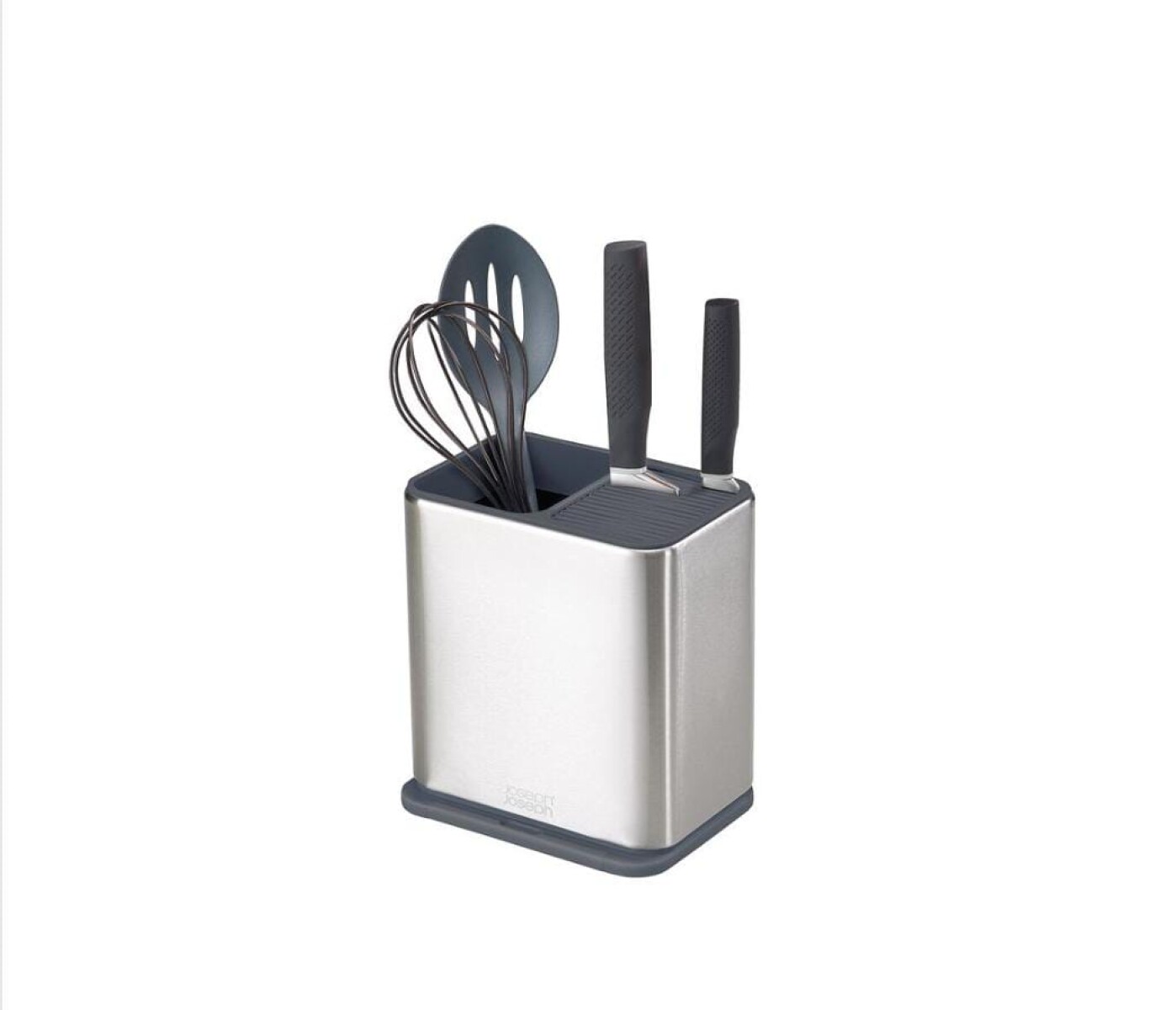 Porta utensilios compacto de acero inoxidable 