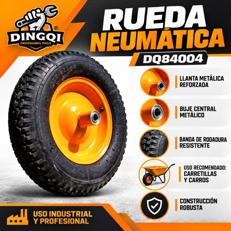 DINGQI RUEDA NEUMÁTICA 16x4-8 PULGADAS Dingqi Rueda Neumática 16x4-8 Pulgadas