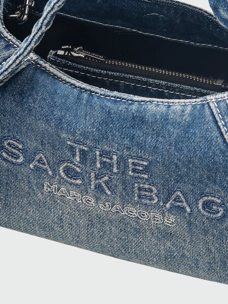 THE BOW DENIM MINI SACK BAG Beige