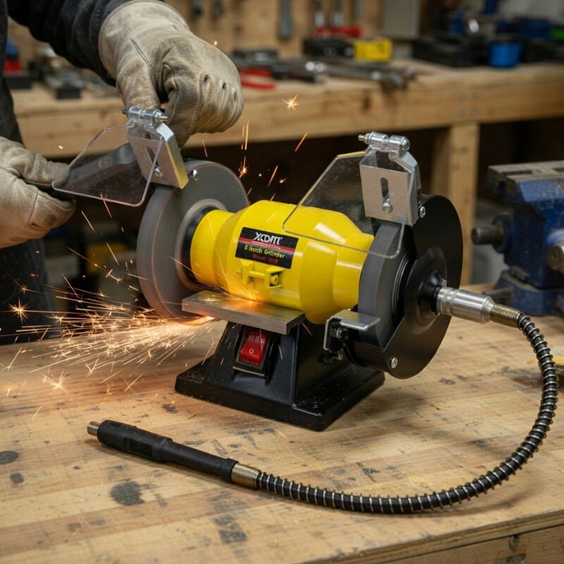 XCORT AMOLADORA DE BANCO 5 PULGADAS 150W C/EJE FLEX Xcort Amoladora De Banco 5 Pulgadas 150w C/eje Flex