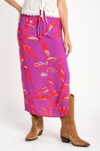 Falda Print Fucsia