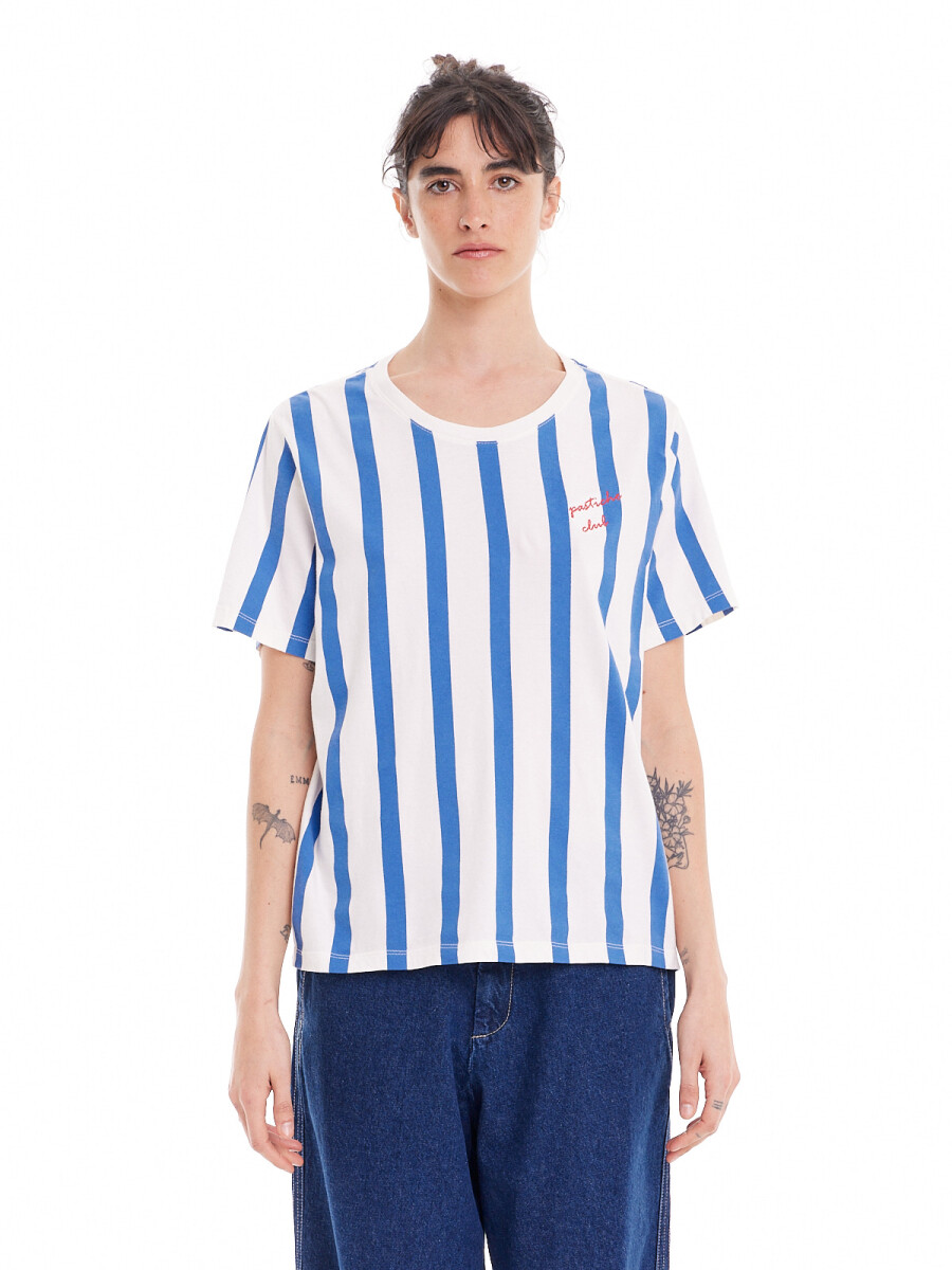 T-shirt Atenas Stripes - Azul 