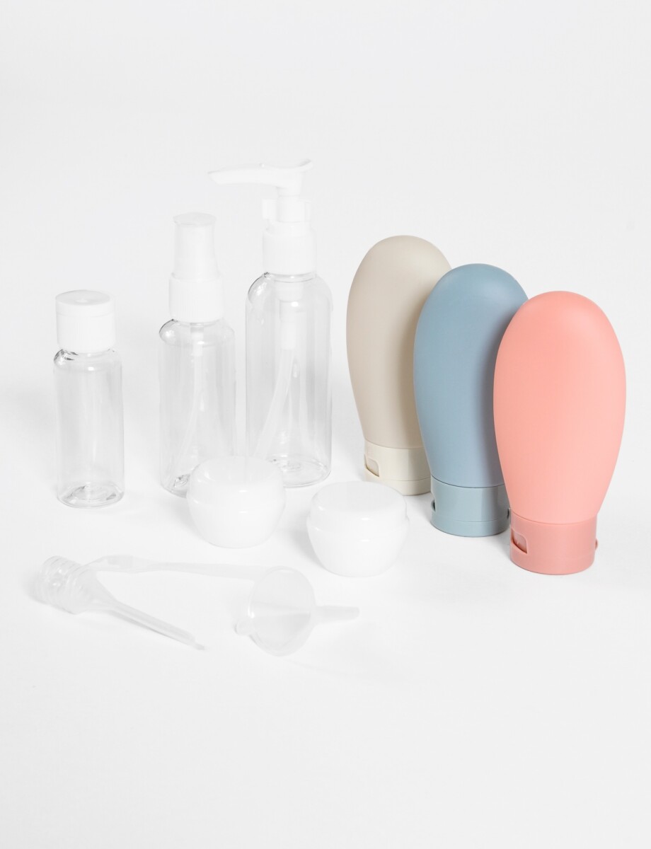 Set de frascos de viaje 8 pcs - multicolor 