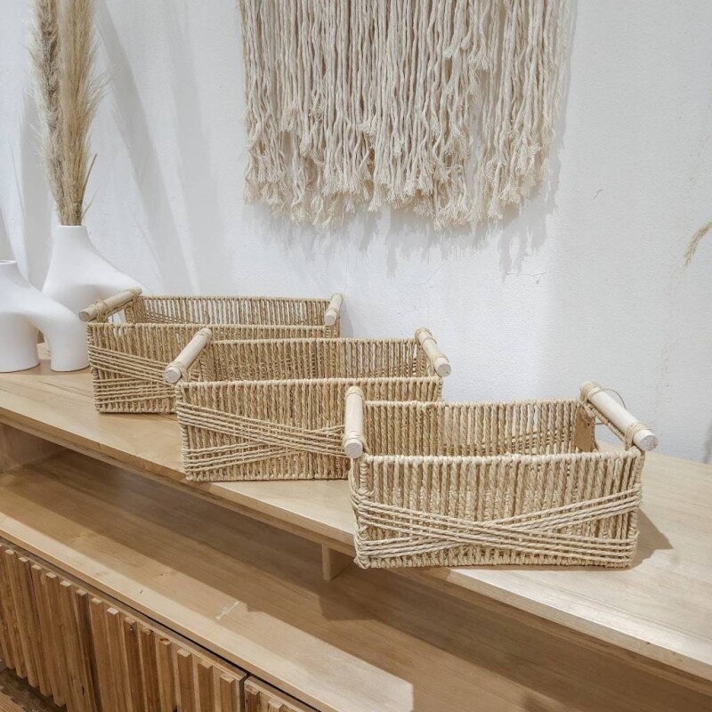 Cesto fibras naturales S