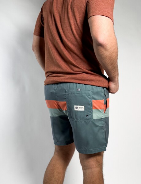 Short de baño estampado Heredia Gris