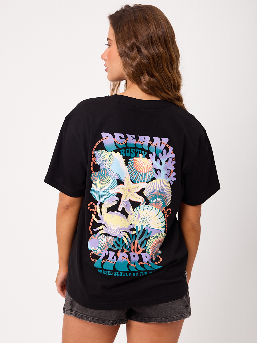 T-SHIRT MARLENA RUSTY - Negro 